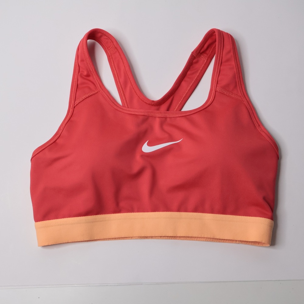 Nike Dri-FIT Pro Classic Sports Bra Coral Pink Red Orange 823312-850 Womens S